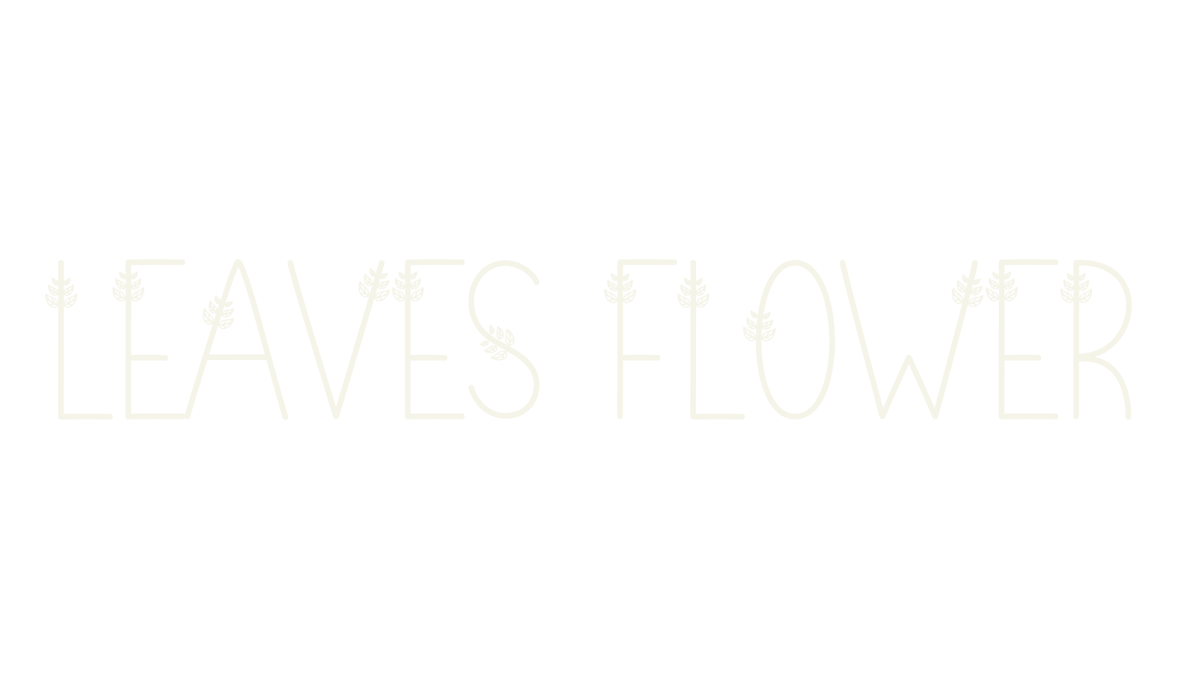 Leaves Flower, handwriting font preview