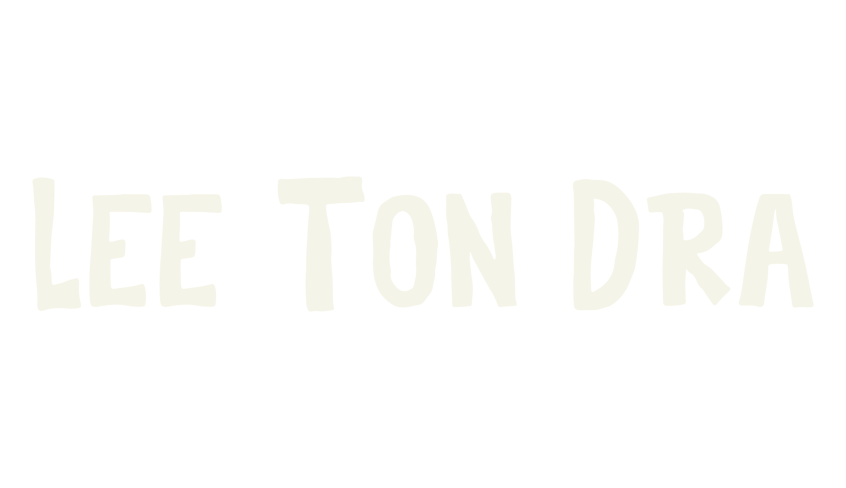 Lee Ton Dra, outline font preview