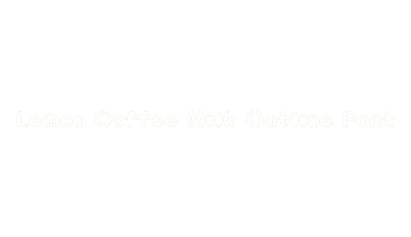 Lemon Coffee Milk Outline Font, outline font preview