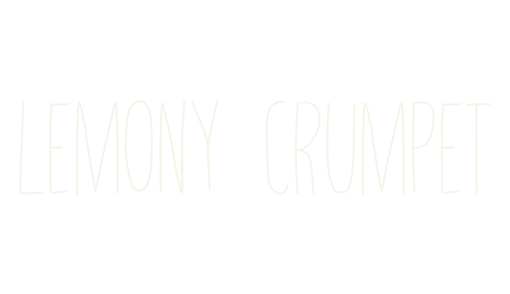Lemony Crumpet, album cover font preview