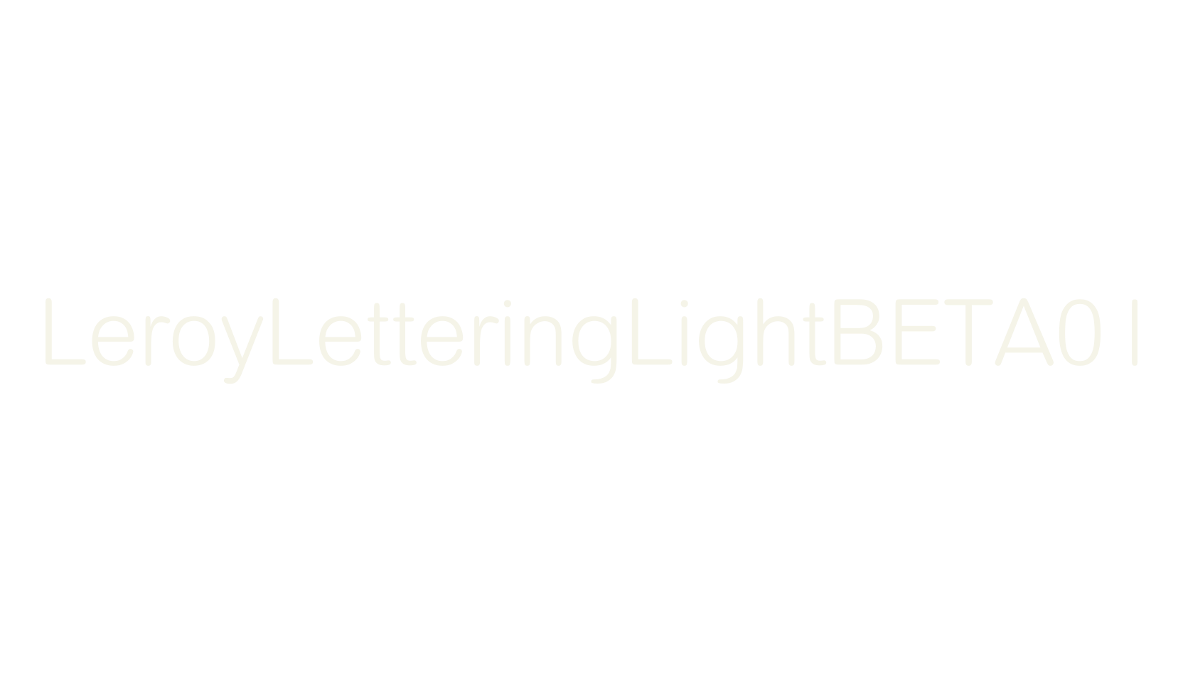 LeroyLetteringLightBETA01, sans font preview