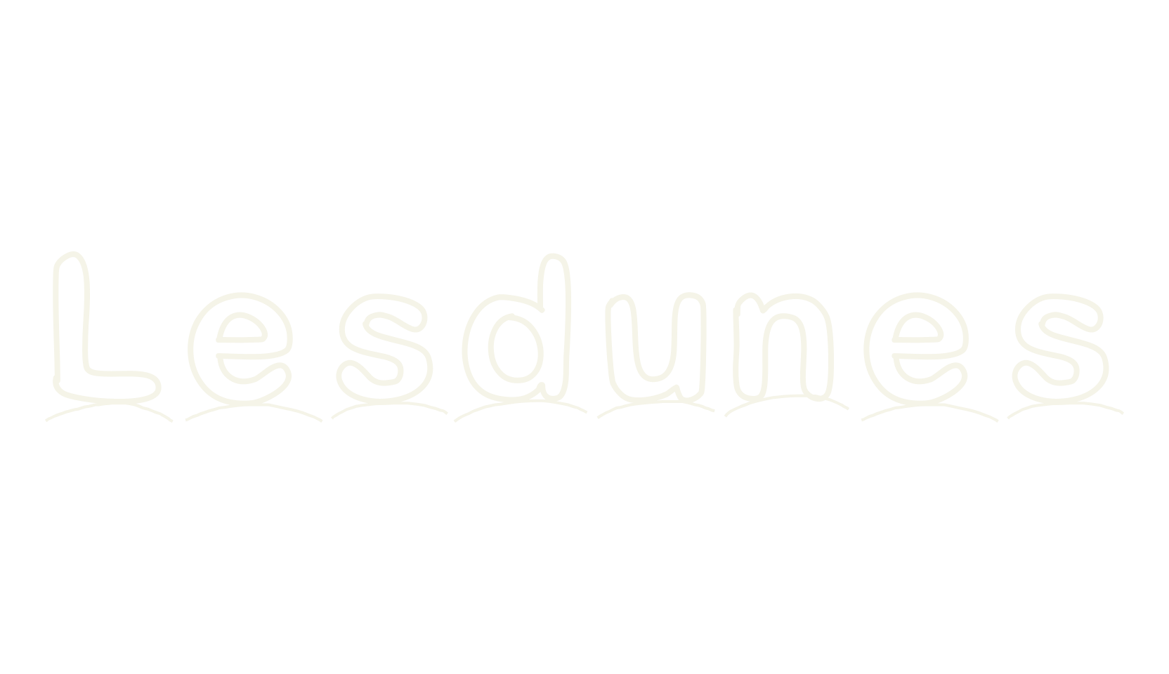 Lesdunes, hollow font preview