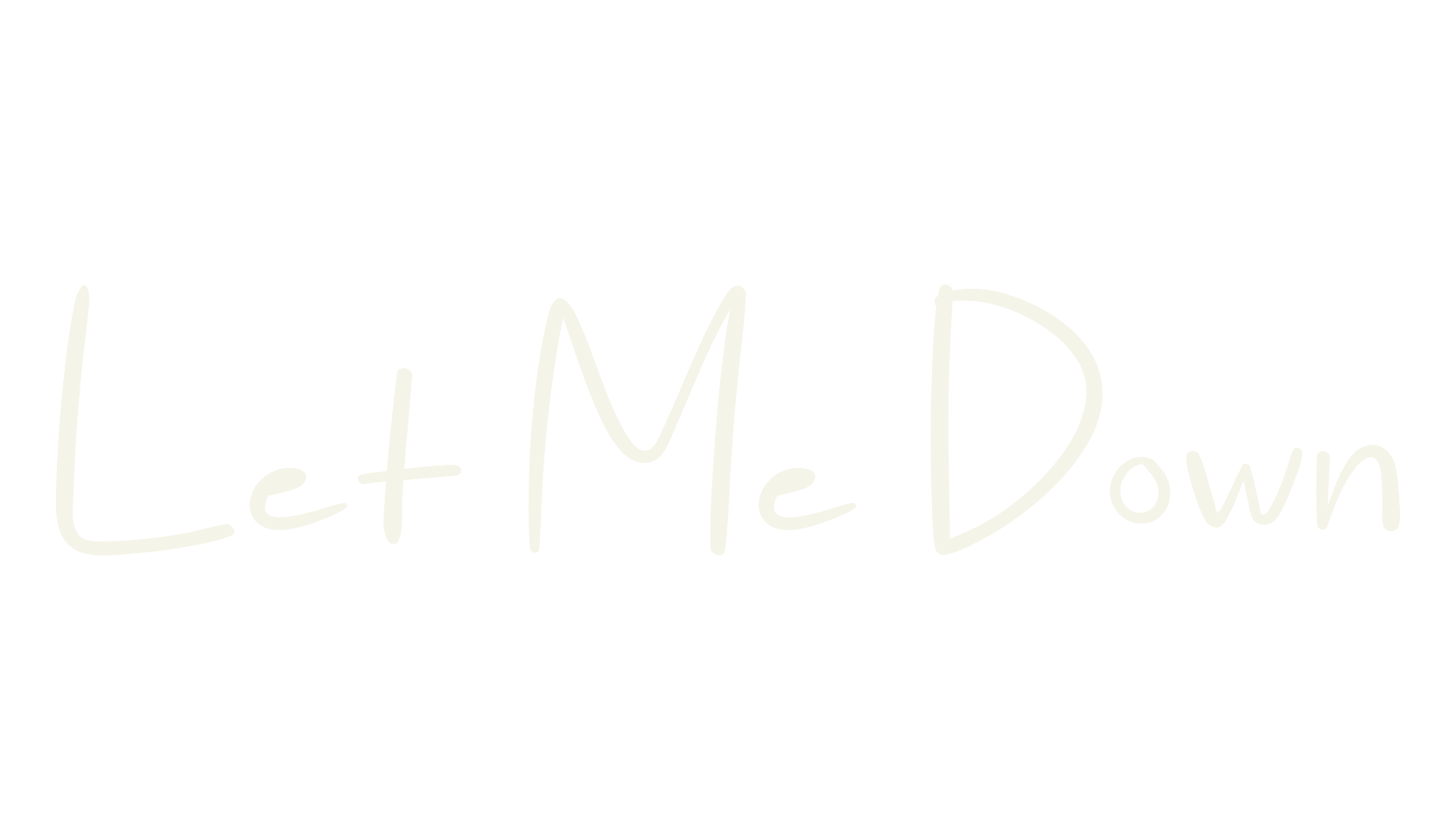 Let Me Down, handwriting font preview