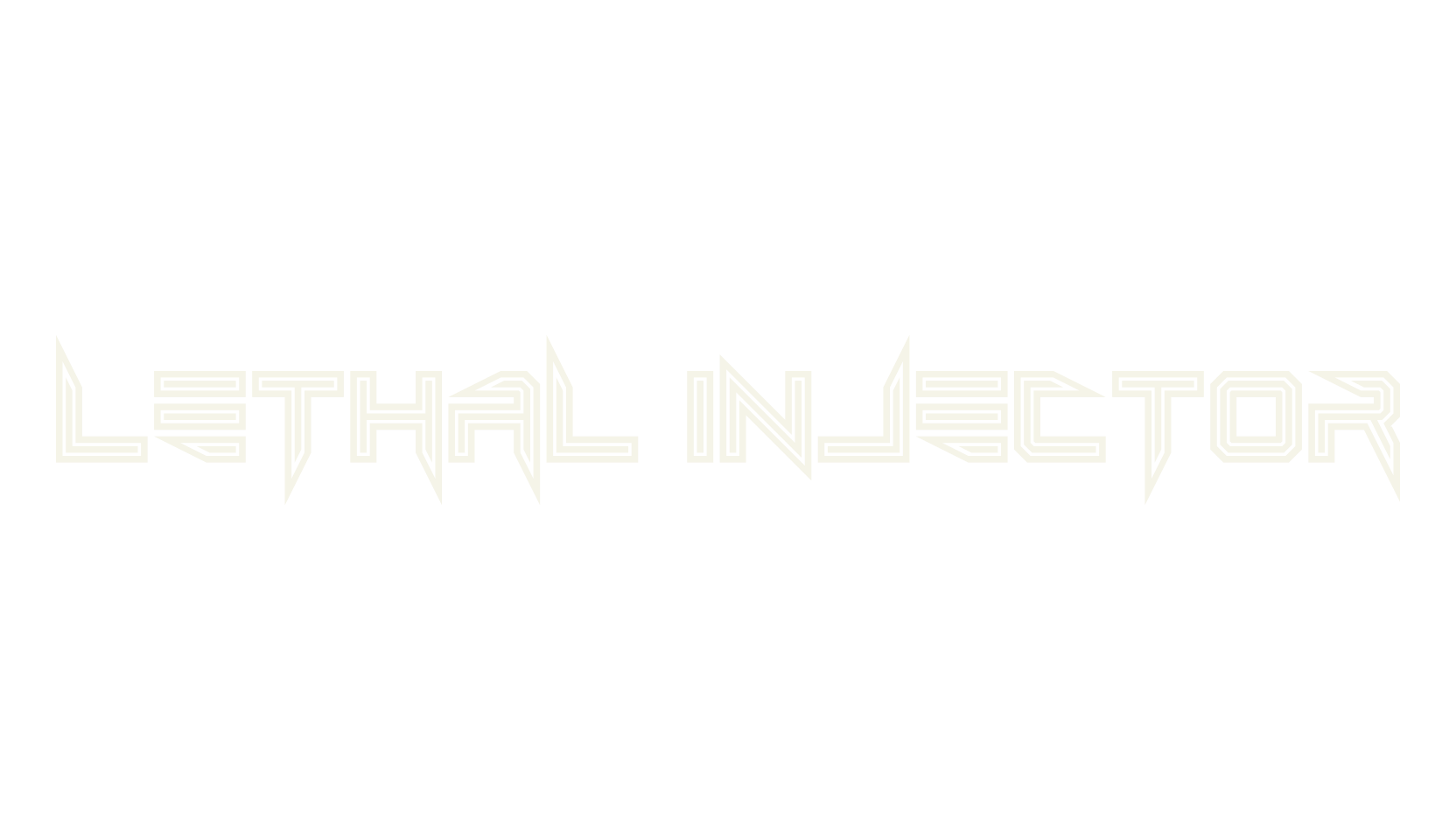 Lethal Injector, futuristic font preview