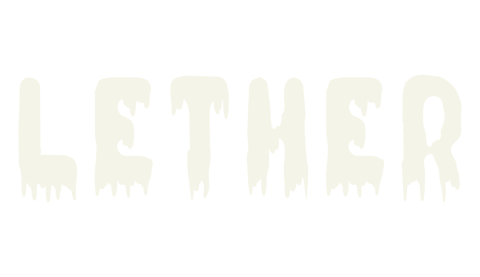 LETHER, spooky font preview