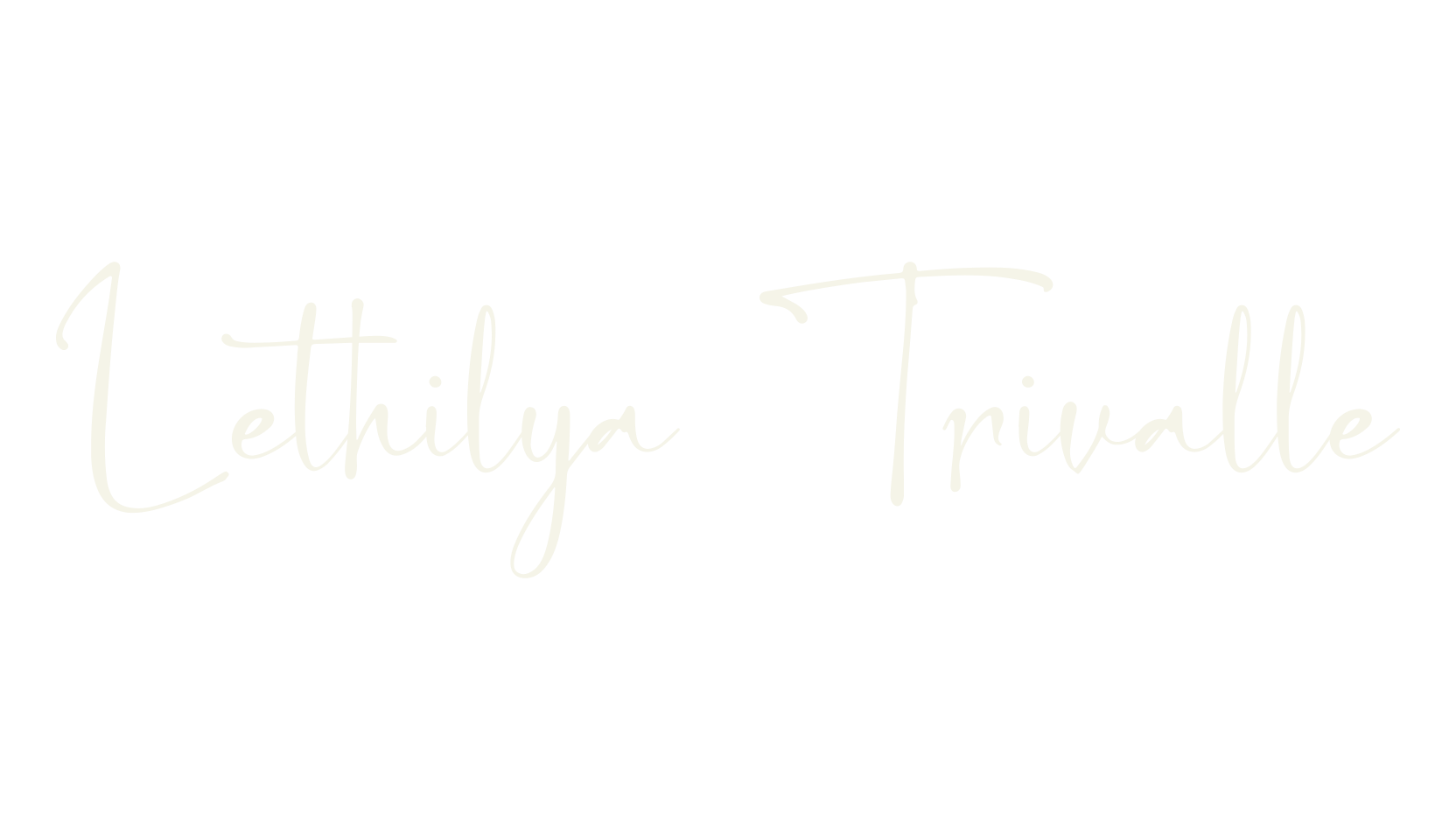 Lethilya Trivalle, handwriting font preview