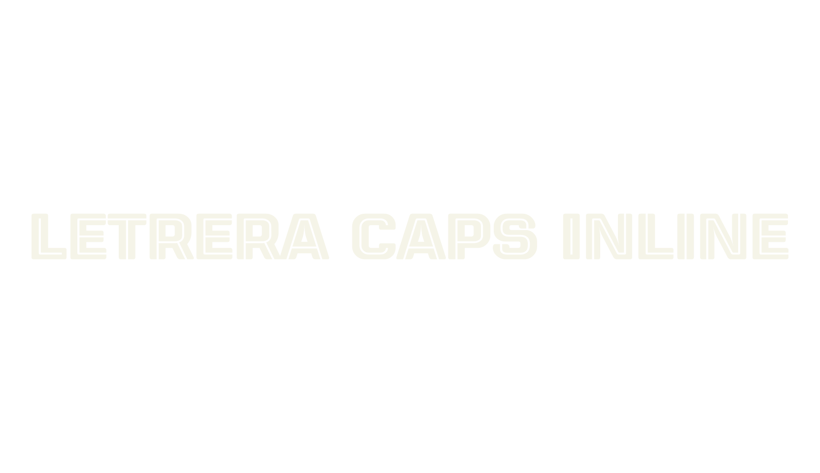 Letrera Caps Inline, display font preview