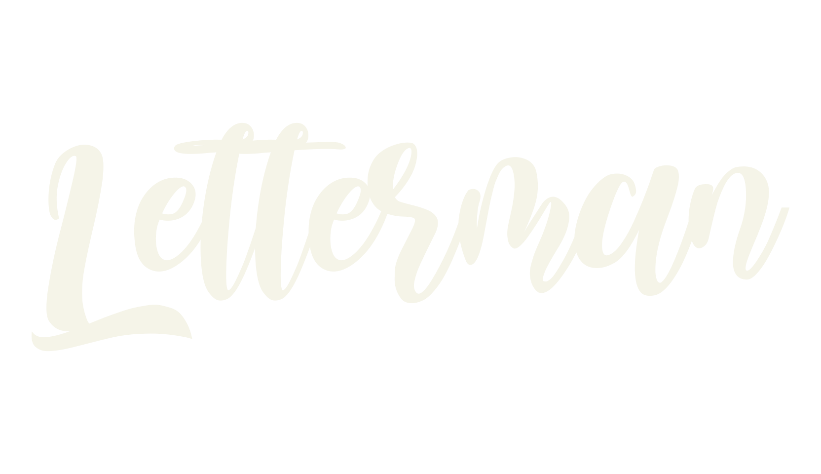 Letterman, cursive font preview