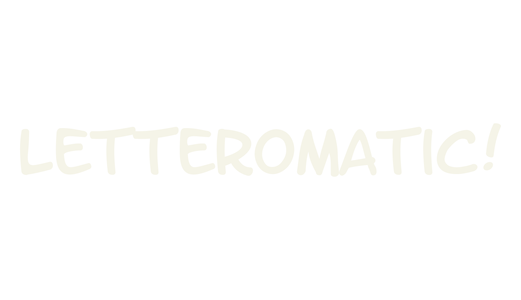 LetterOMatic!, handwritten font preview