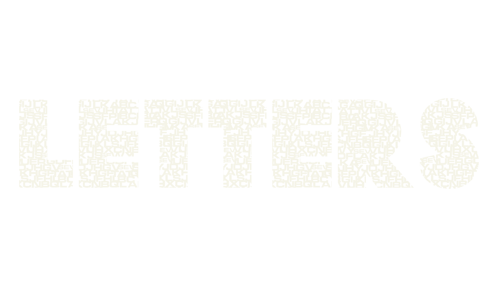 LETTERS, sans font preview