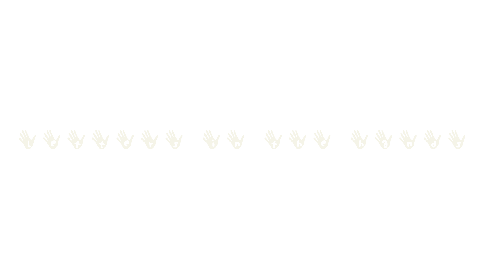 letters in the hands, graffiti font preview