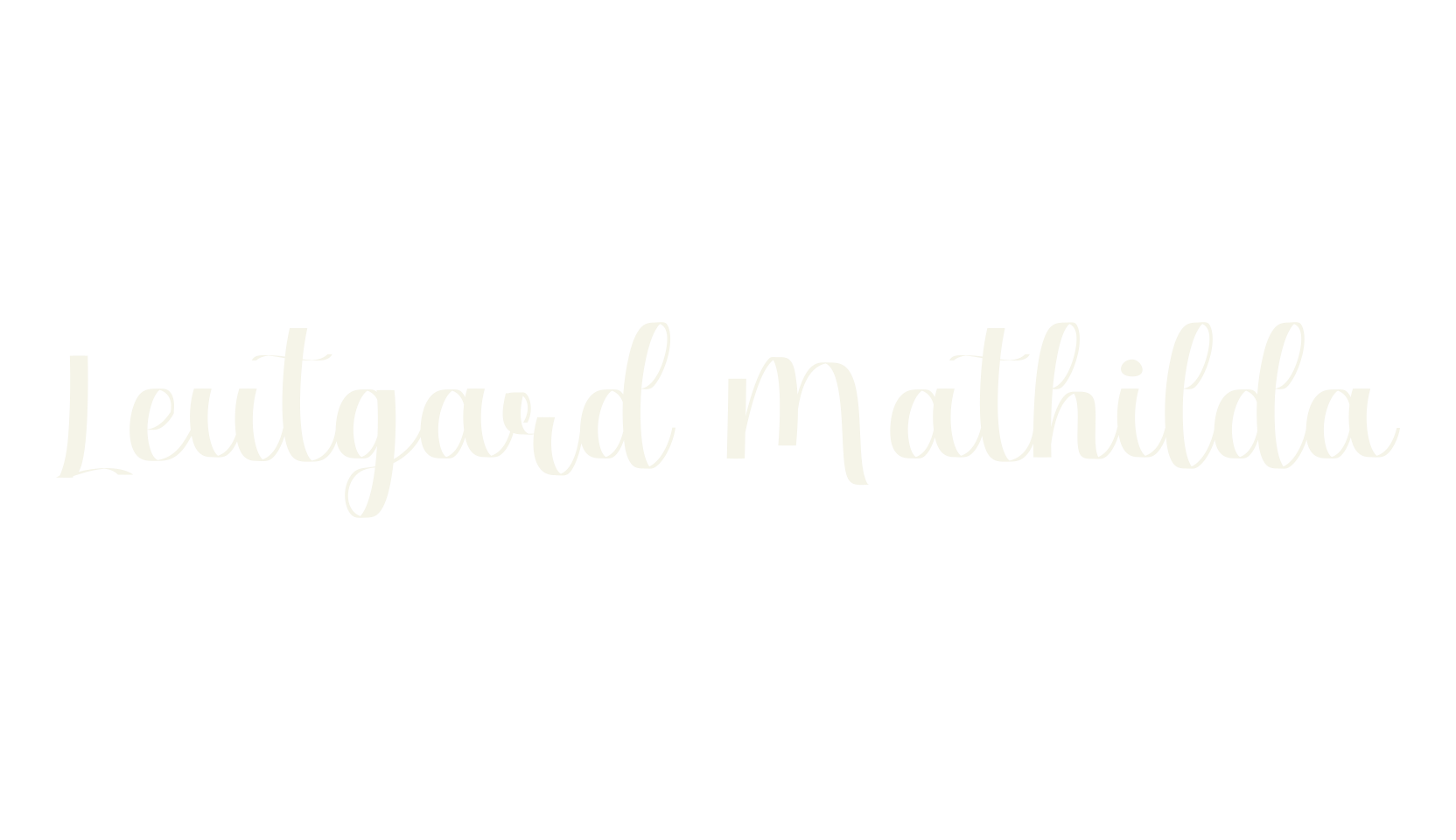 Leutgard Mathilda, cursive font preview