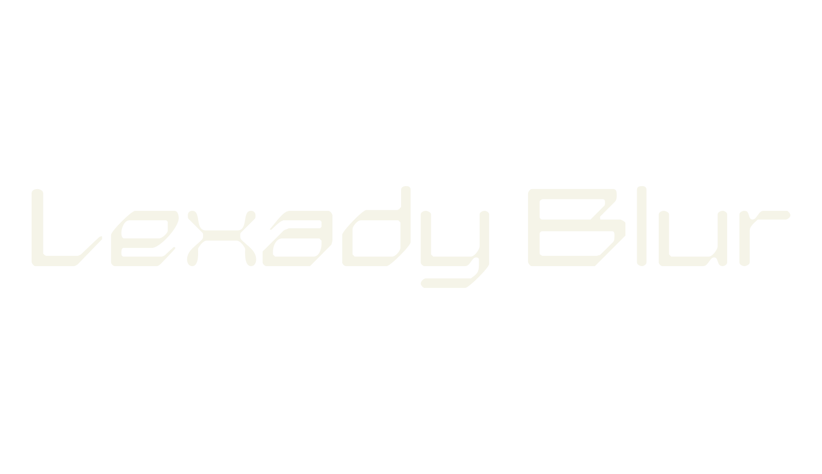 Lexady Blur, futuristic font preview