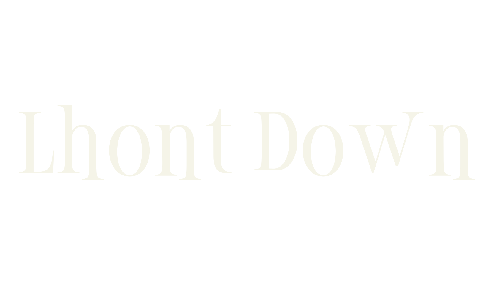 Lhont Down, serif font preview