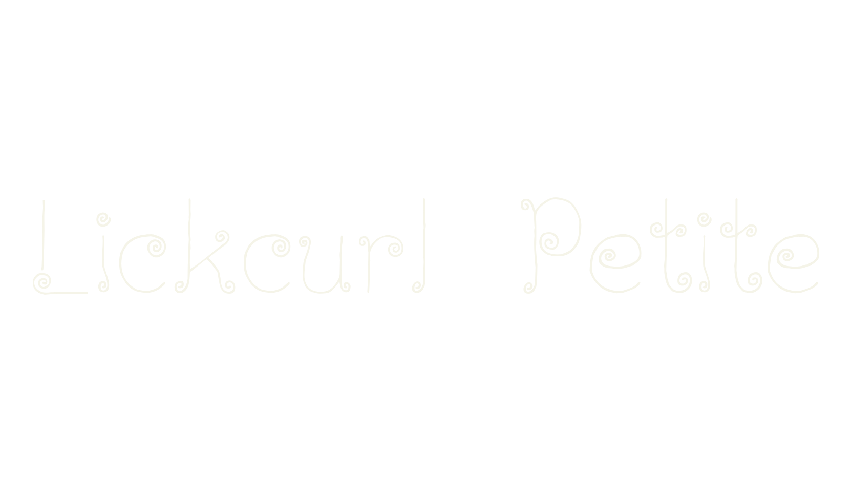 Lickcurl Petite, handwritten font preview