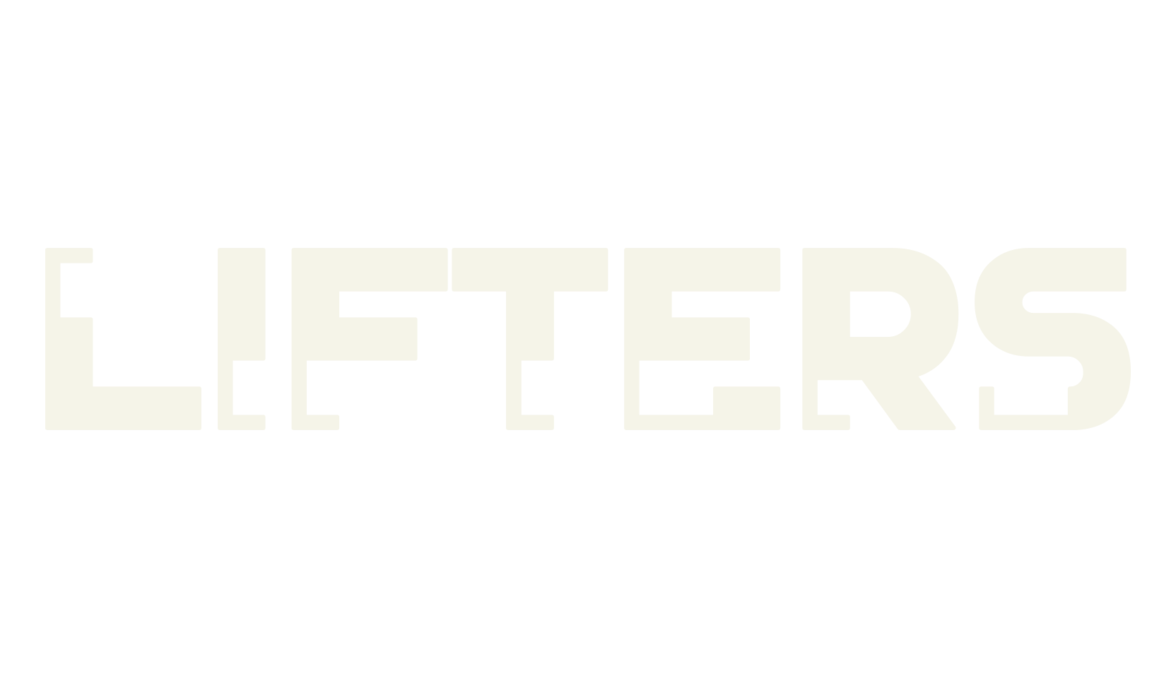 Lifters, bold font preview