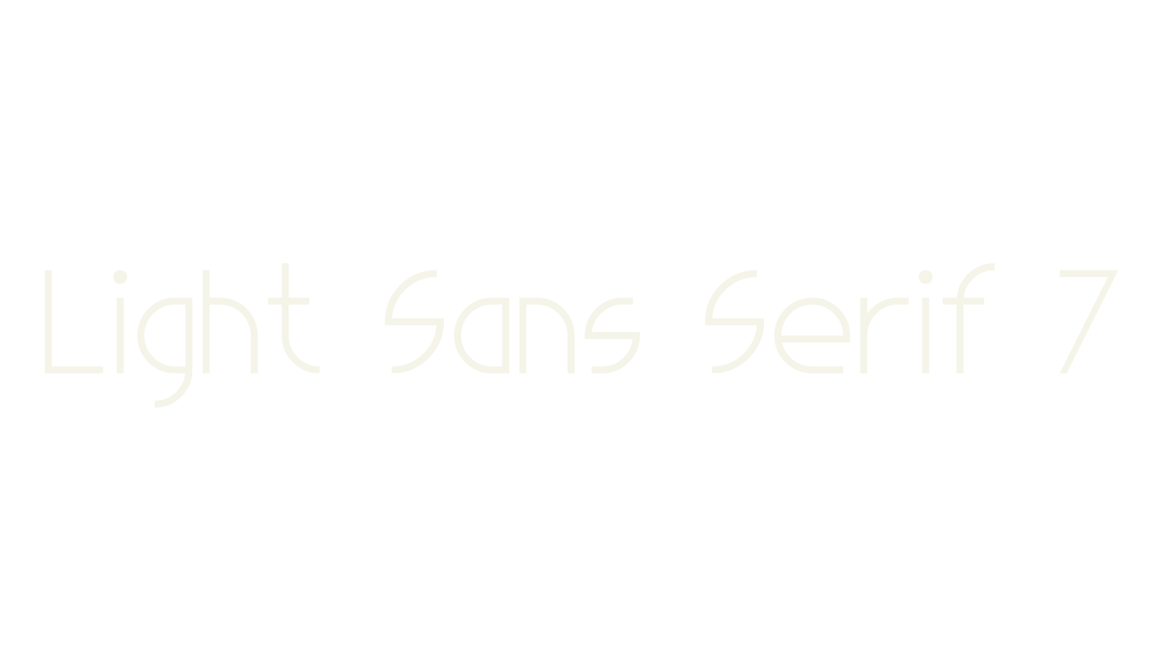 Light Sans Serif 7, sans serif font preview