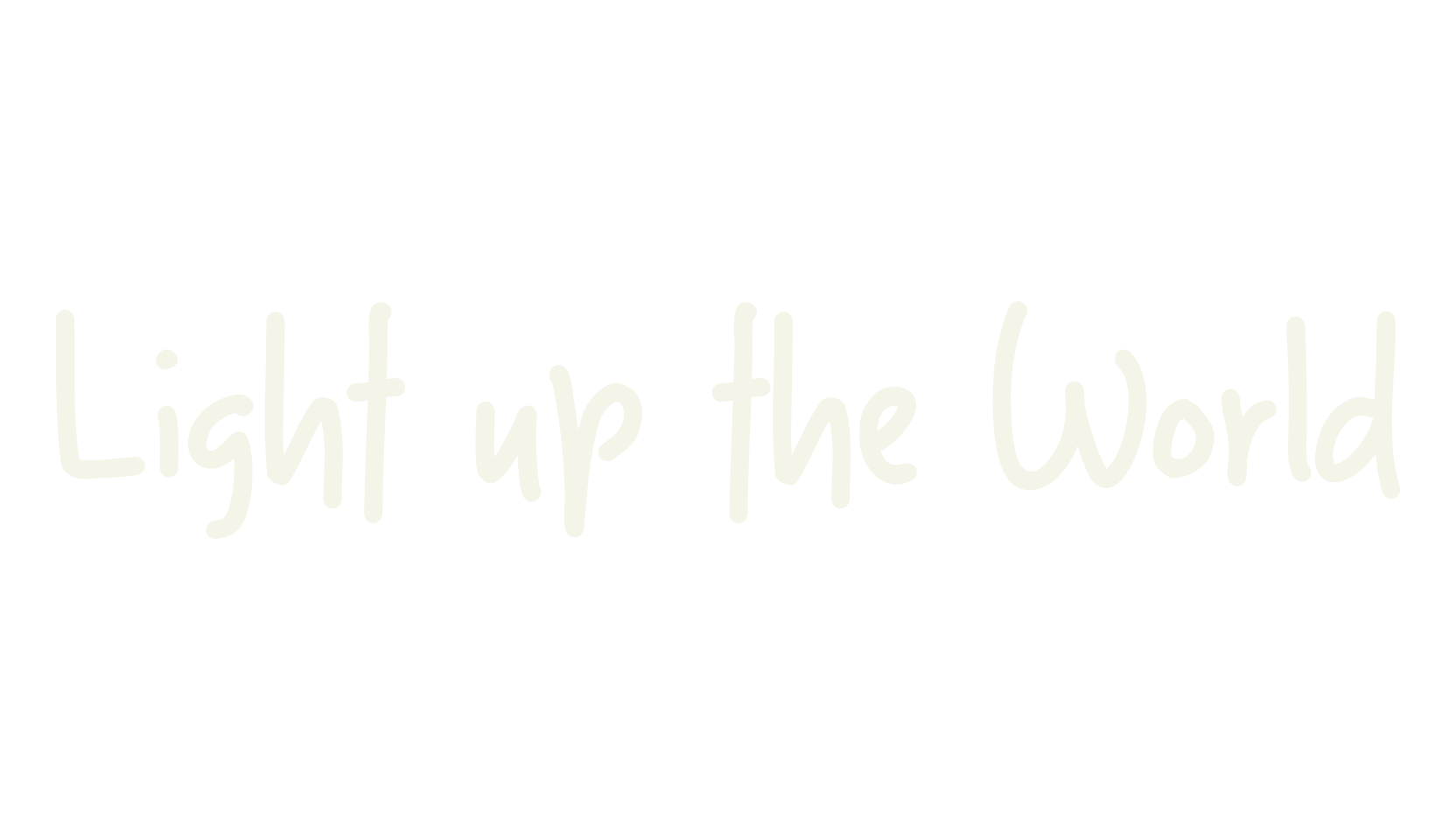 Light up the World, handwritten font preview