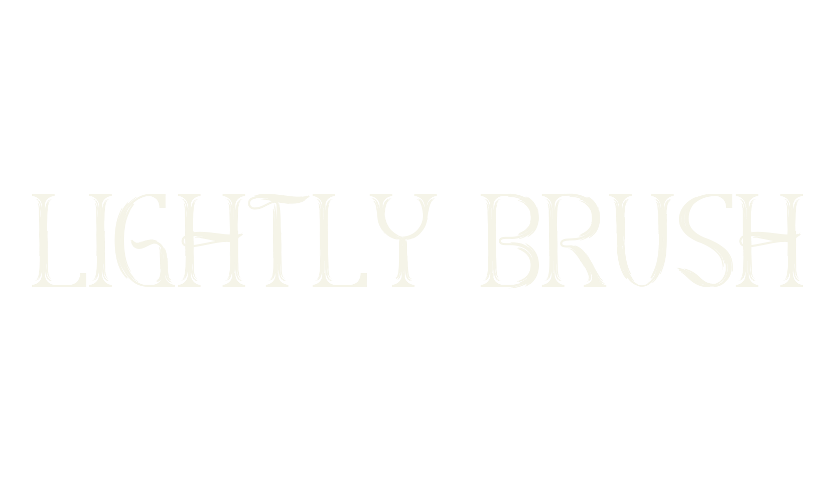 Lightly Brush, artistic font preview