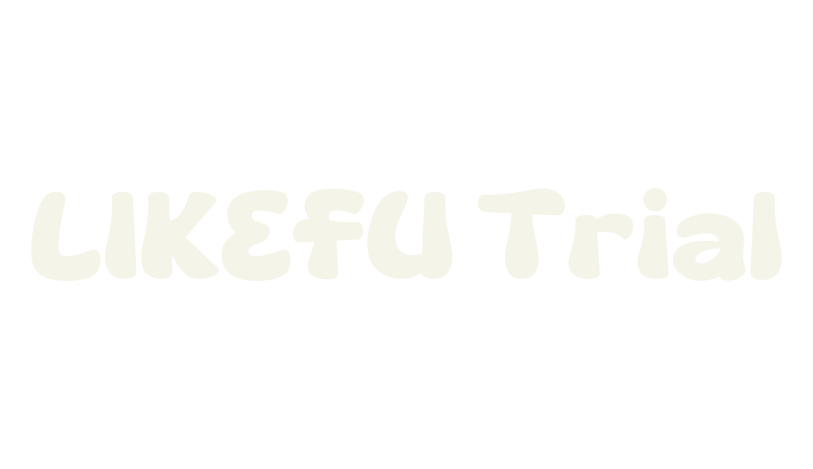 LIKEFU Trial, trendy font preview