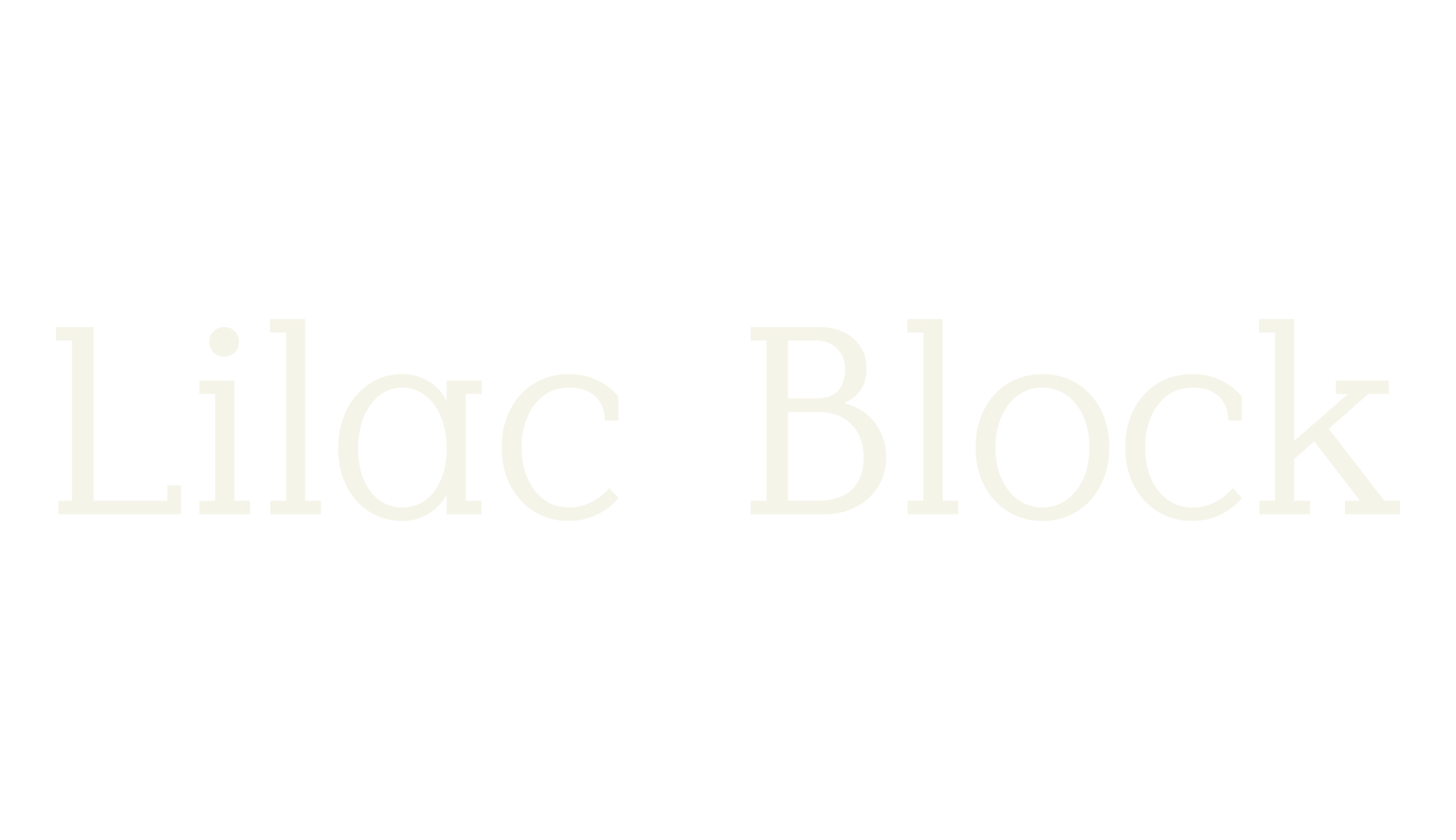 Lilac Block, block font preview