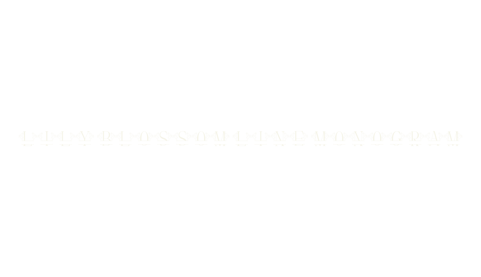Lily Blossom Line Monogram, monogram font preview