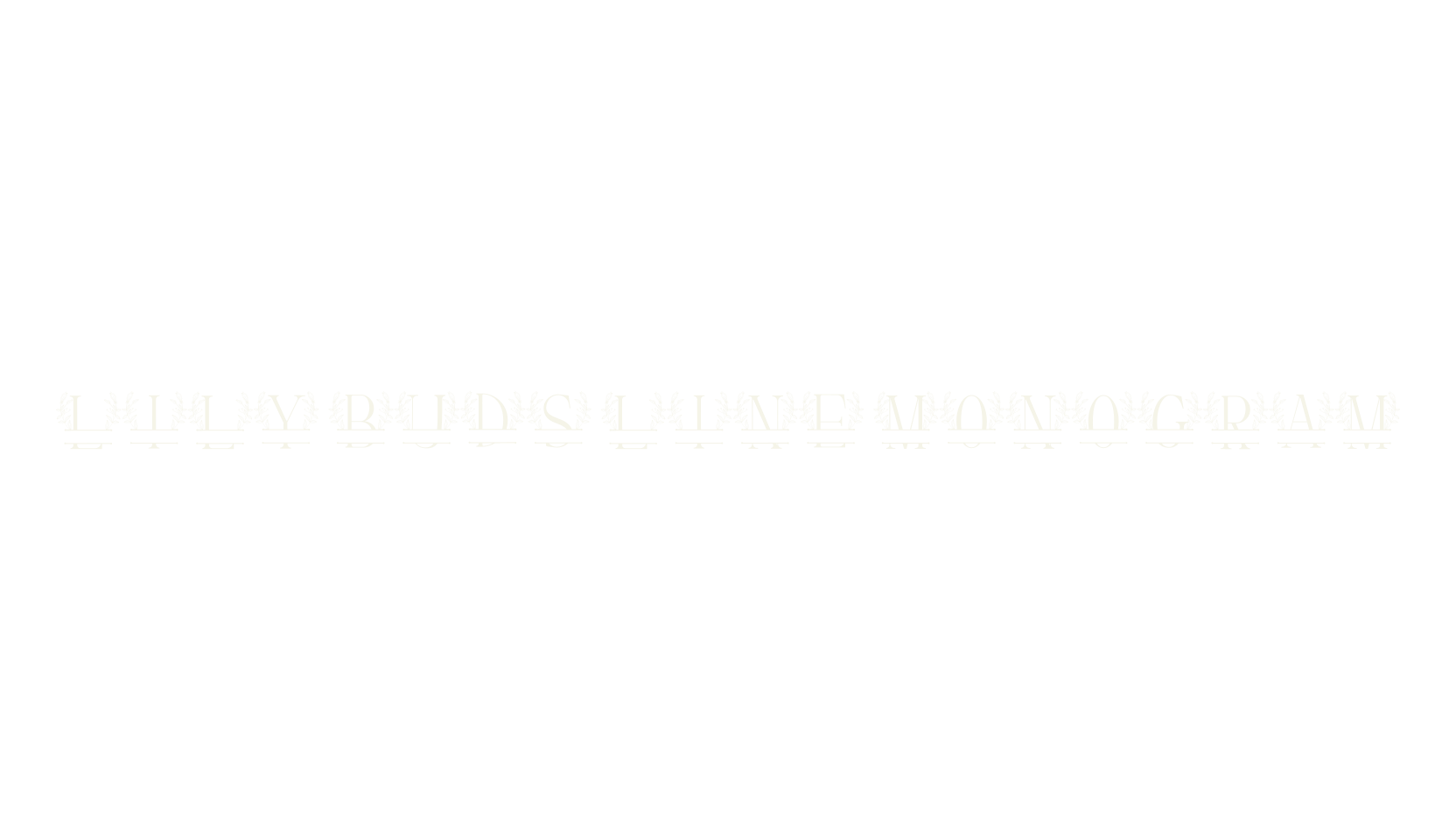 Lily Buds Line Monogram, floral font preview
