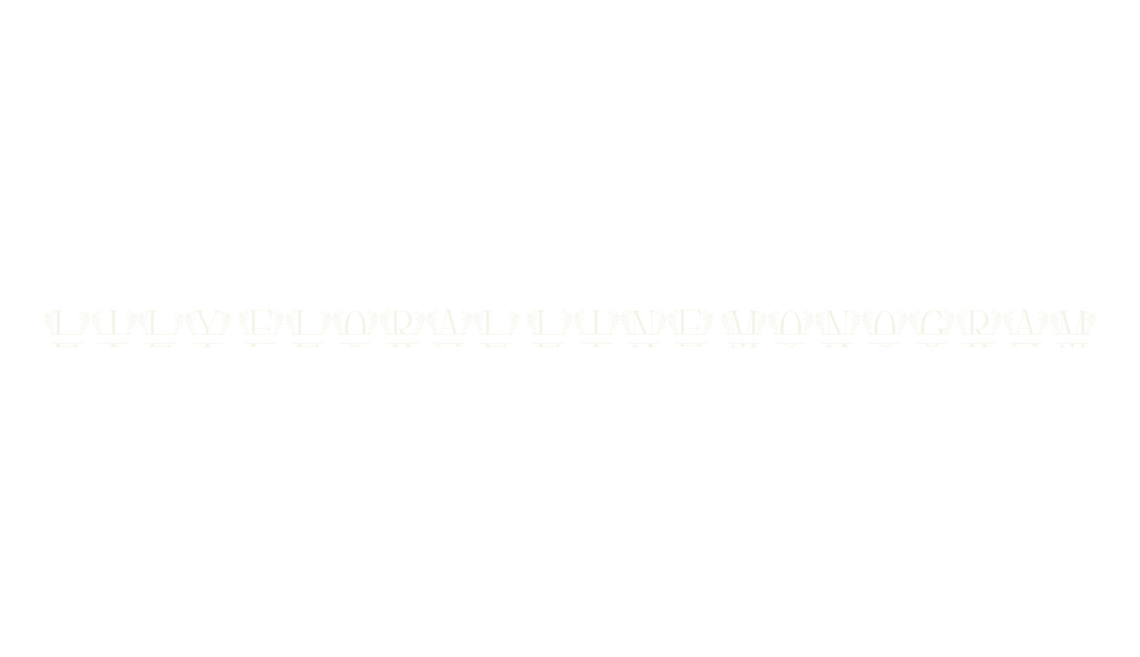 Lily Floral Line Monogram, french font preview