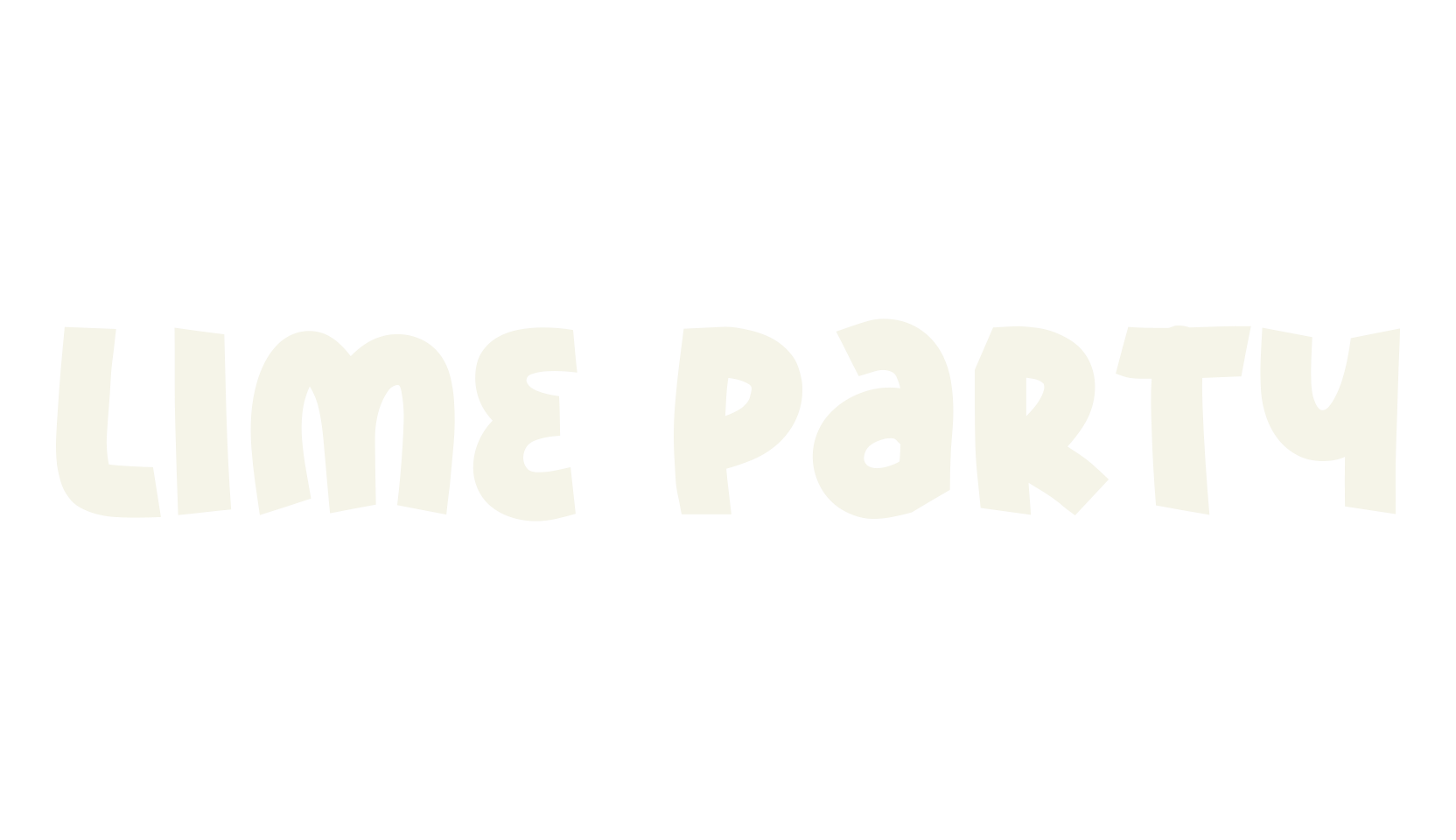 Lime Party, handwritten font preview