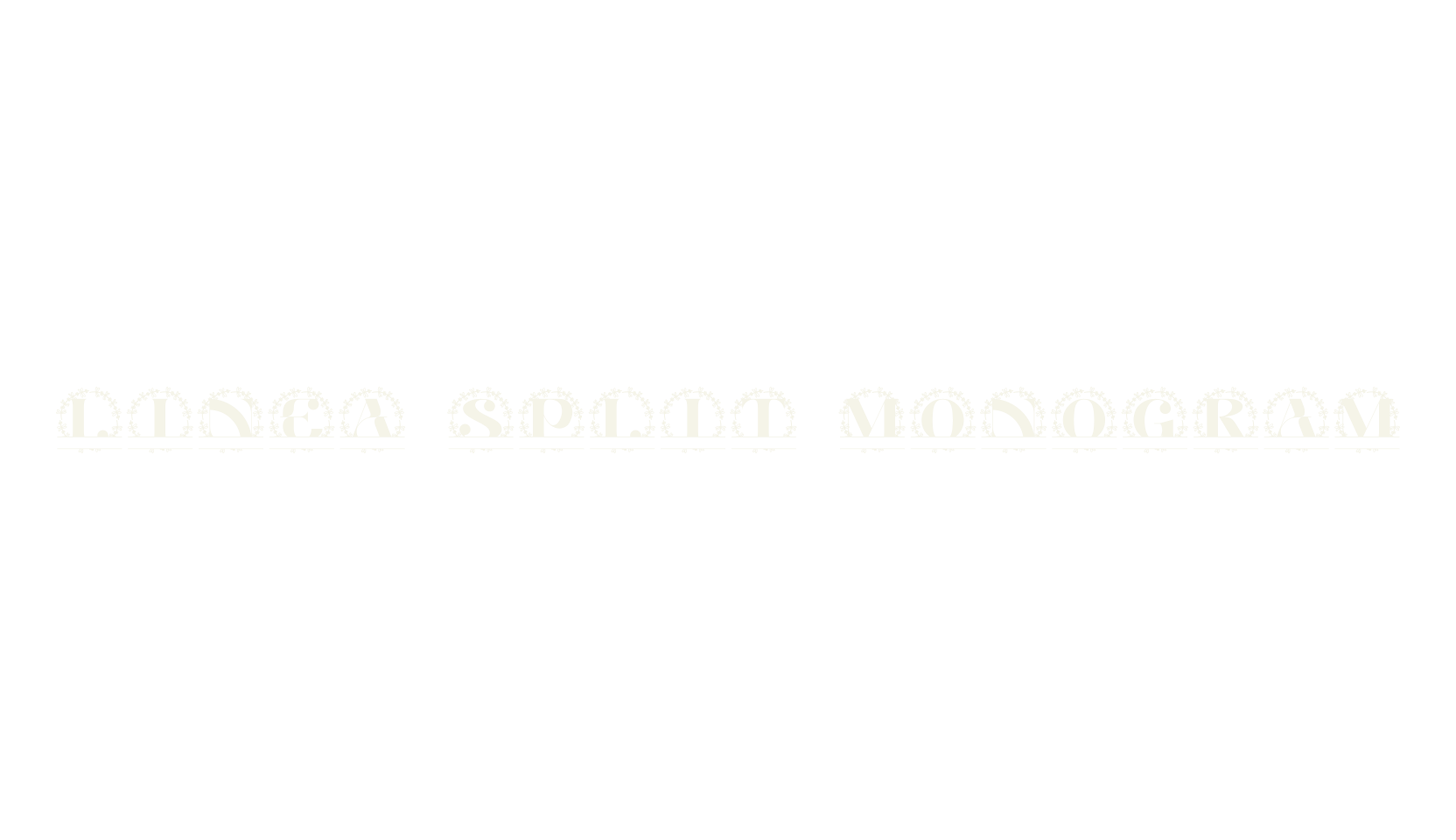 Linea Split Monogram, monogram font preview