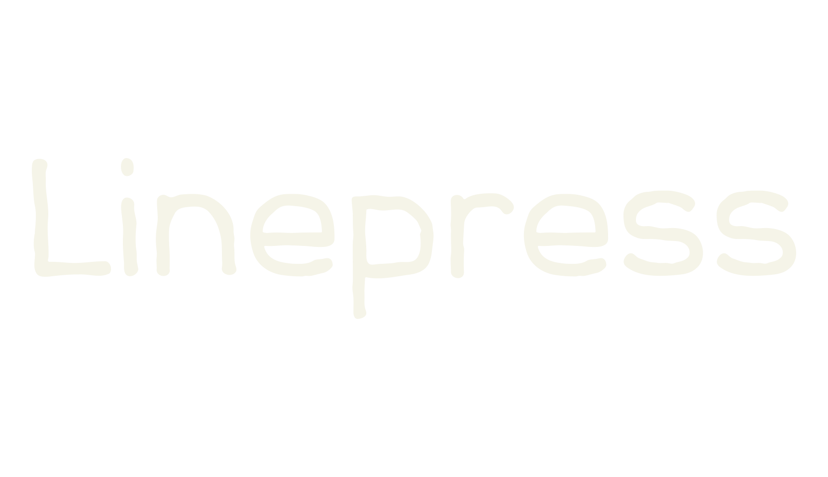 Linepress, handwriting font preview