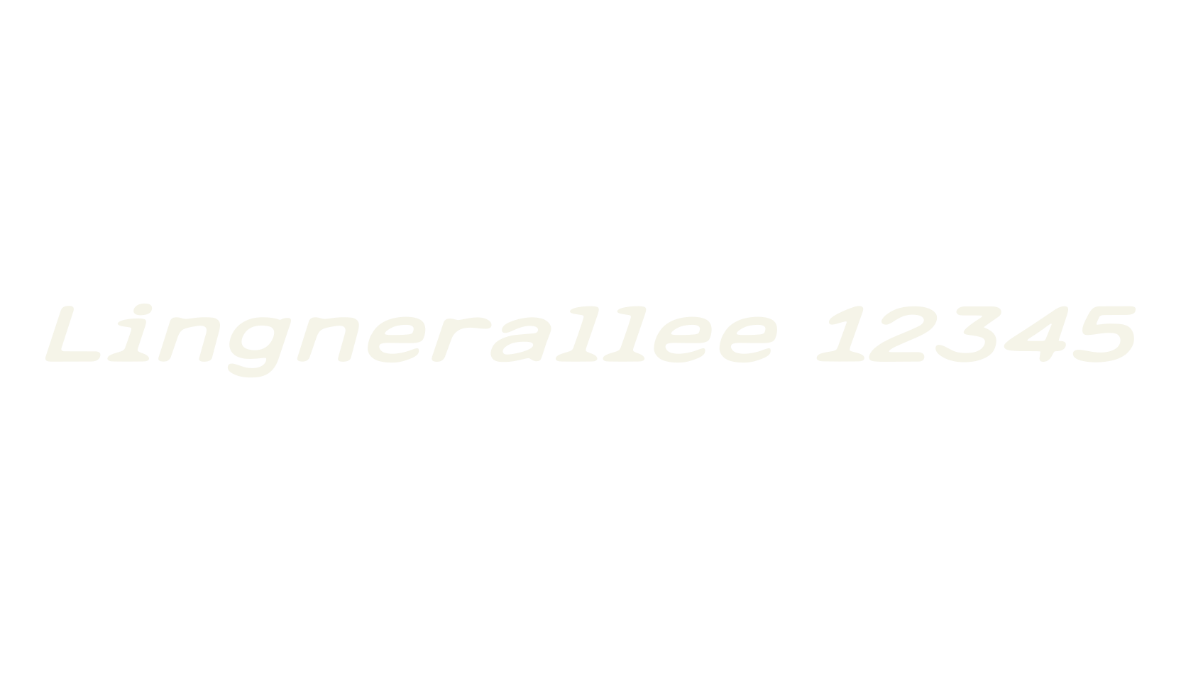 Lingnerallee 12345, dresden font preview