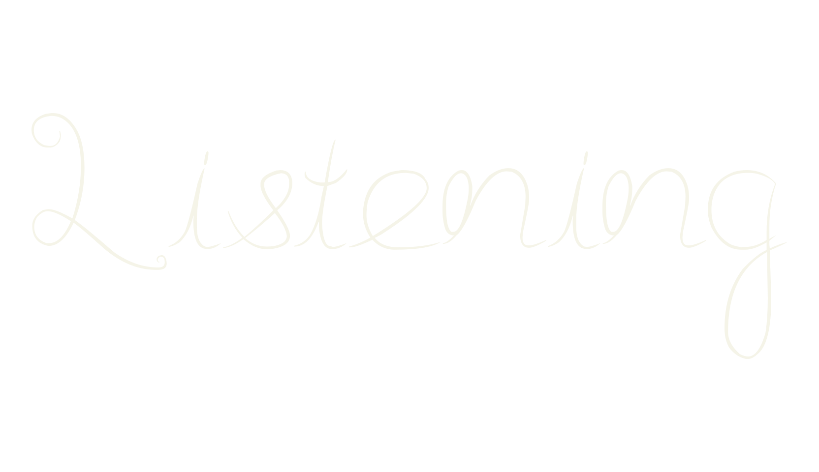 Listening, fashion script font preview