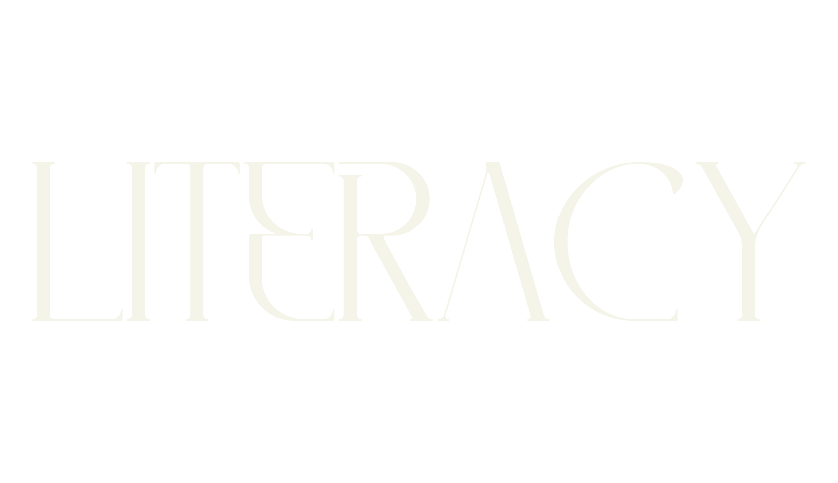 LITERACY, tall font preview