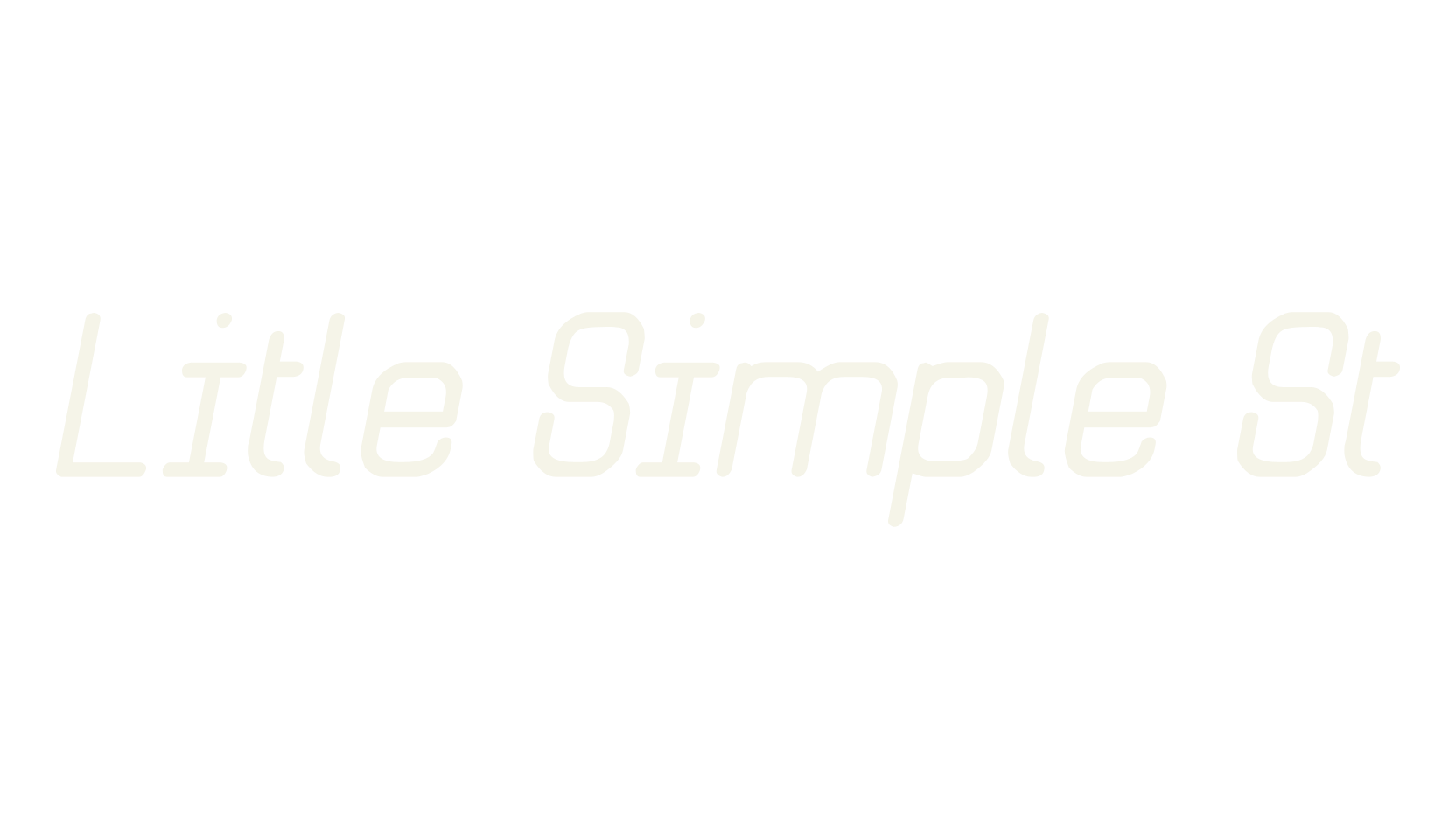 Litle Simple St, simple font preview
