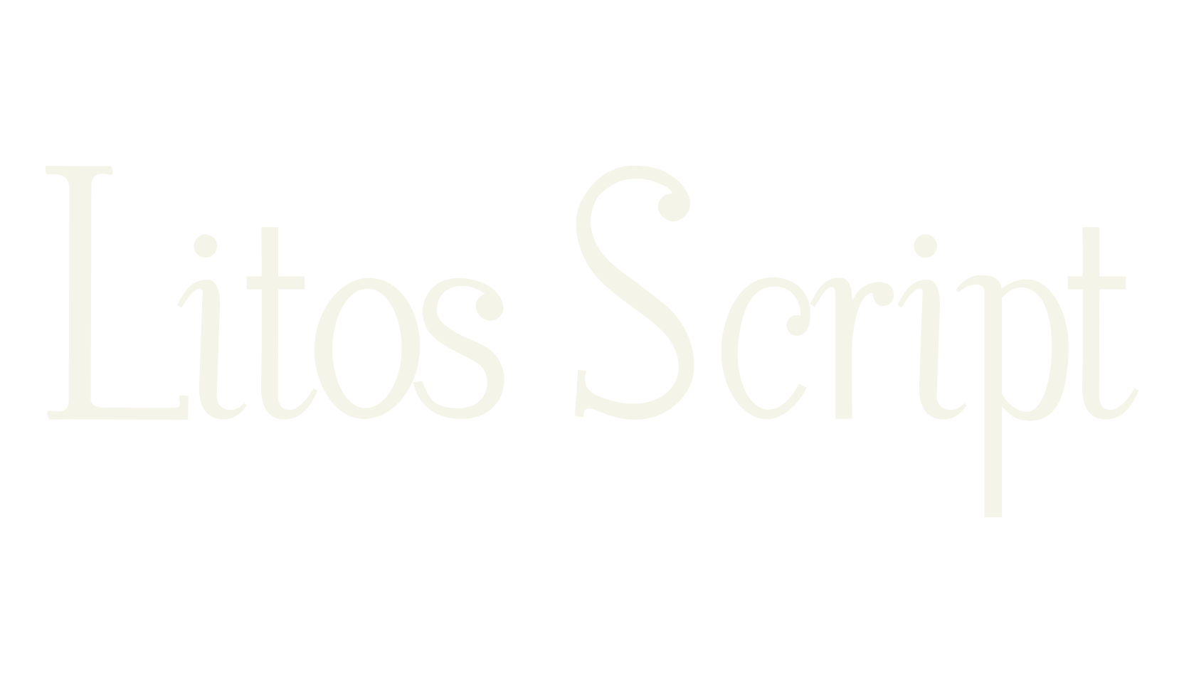 Litos Script, calligraphy font preview