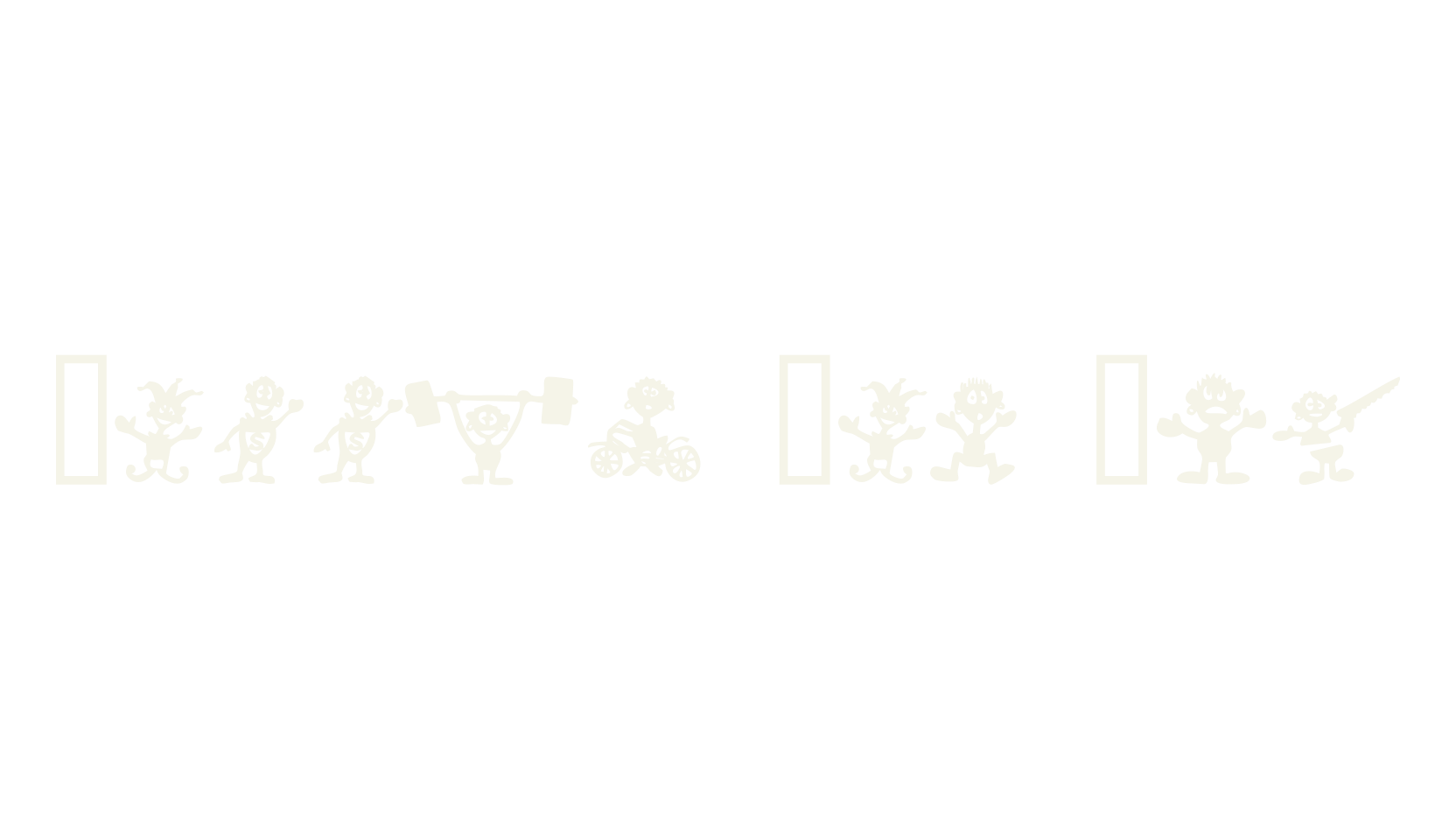 Little Big Man, dingbats font preview