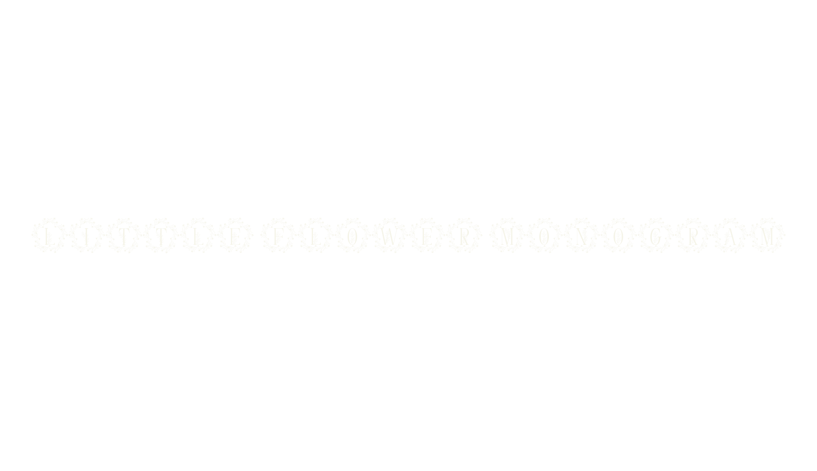 Little Flower Monogram, floral font preview