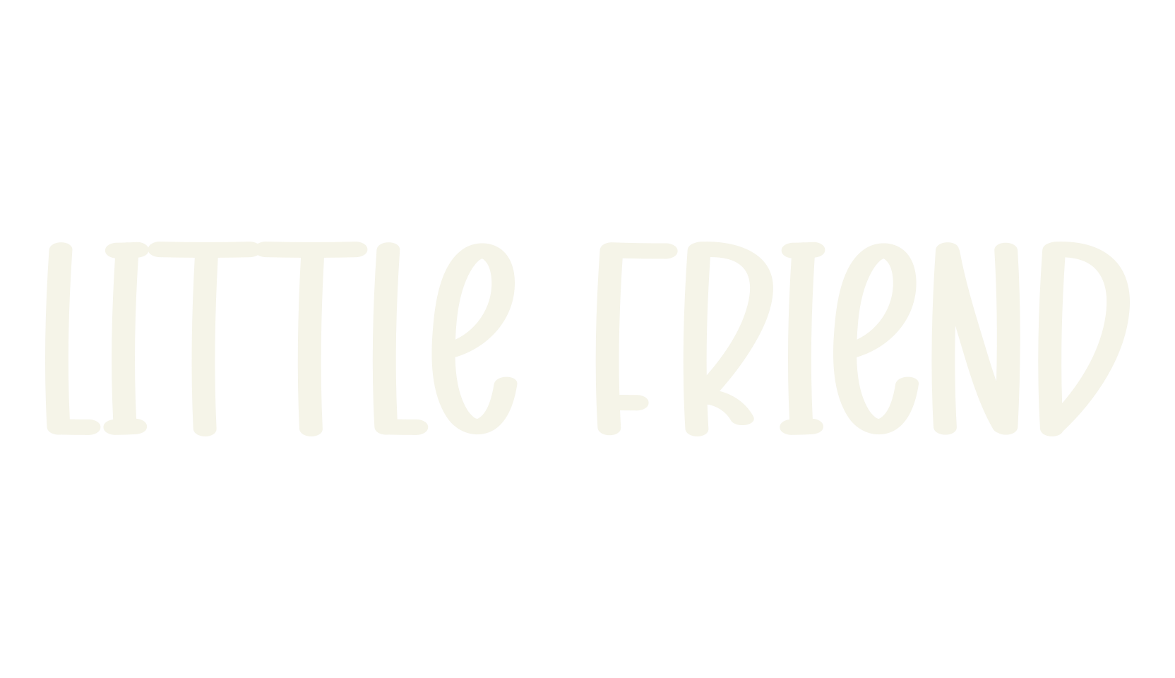 Little Friend, script font preview
