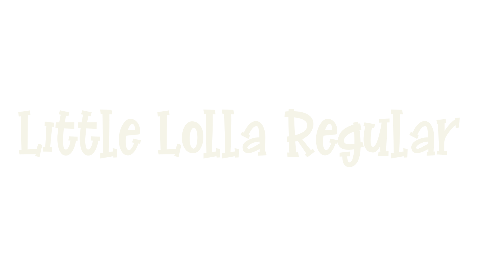 Little Lolla Regular, fashion script font preview