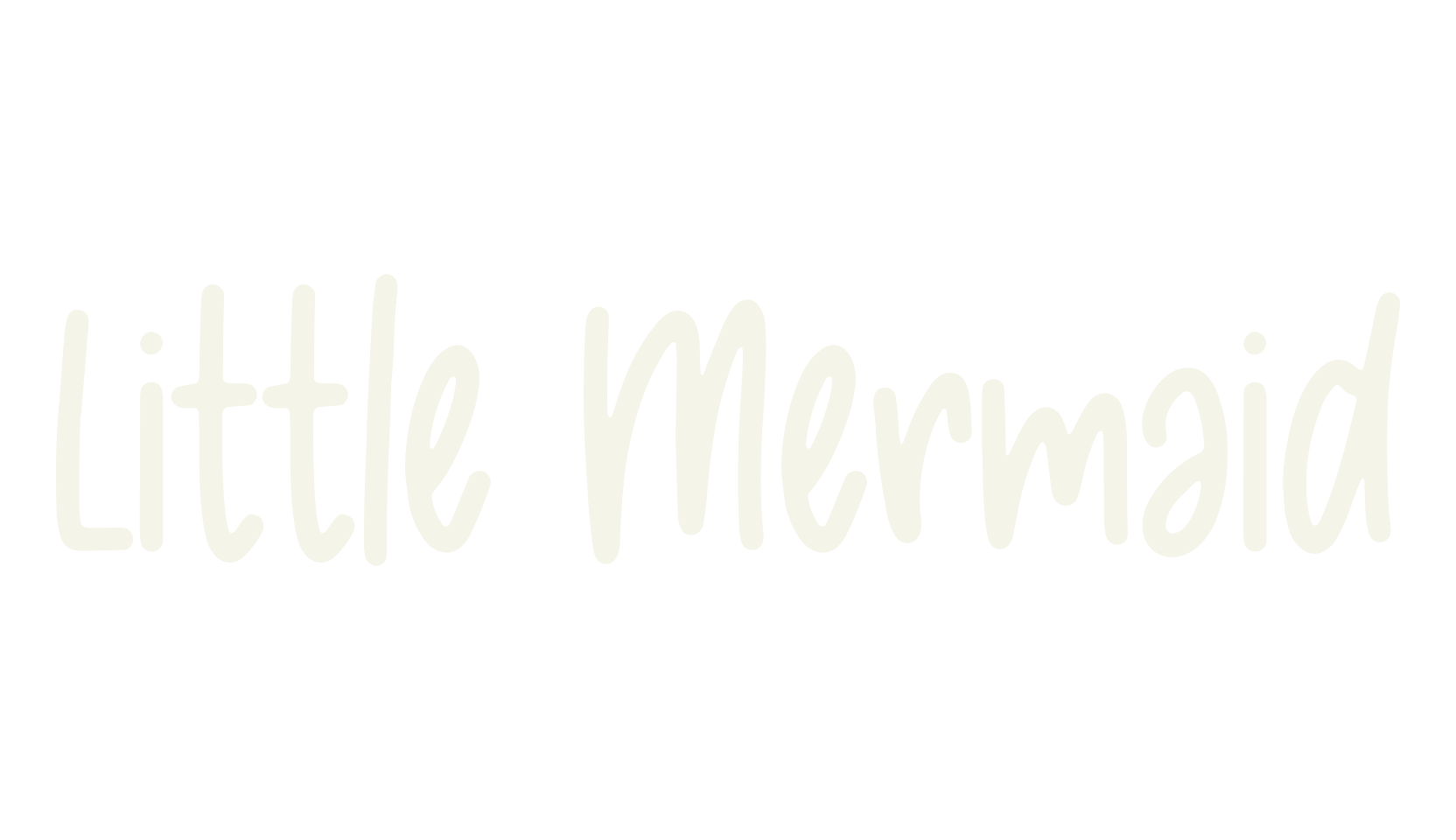 Little Mermaid, alphabet font preview
