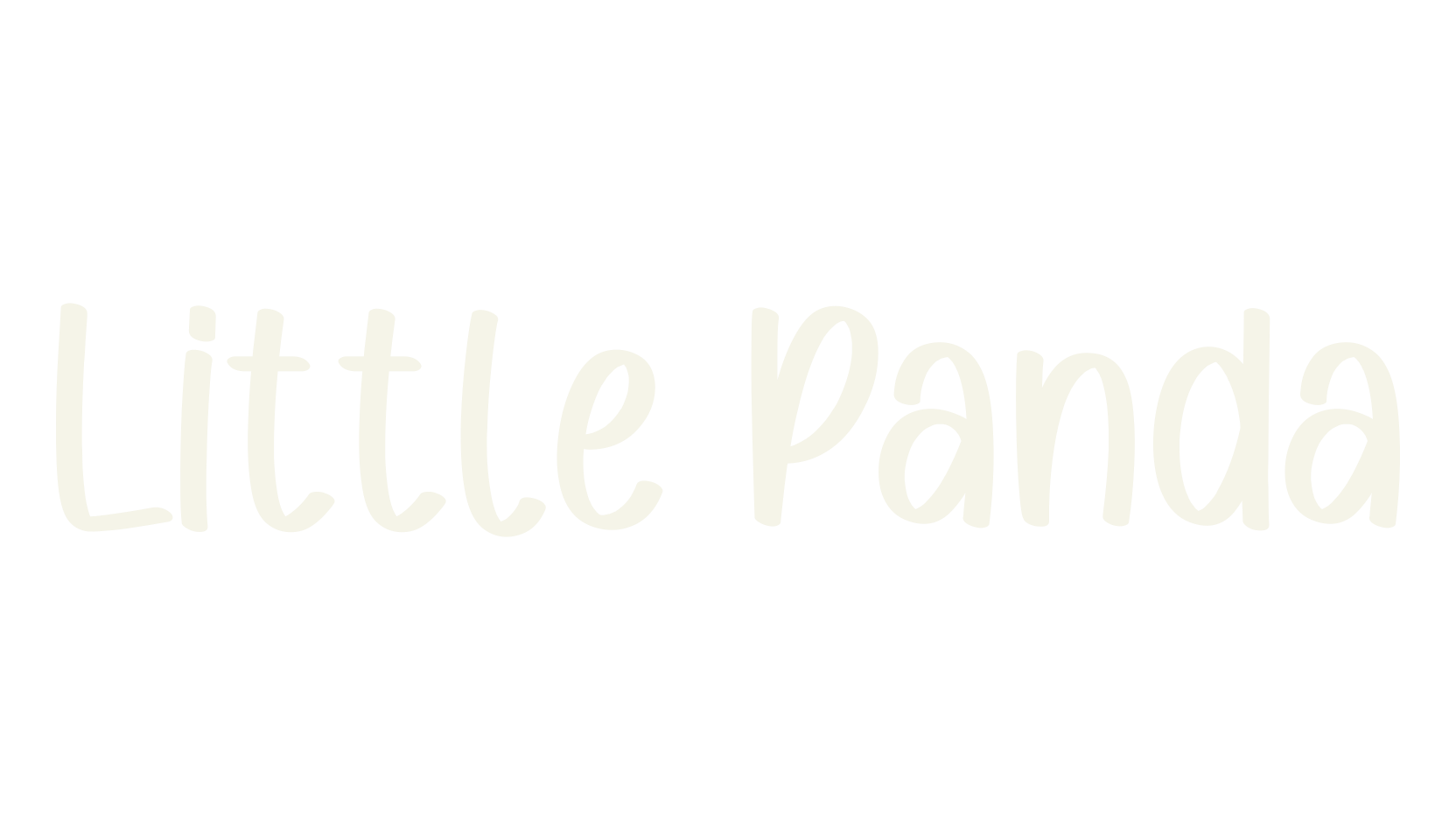 Little Panda, cursive font preview