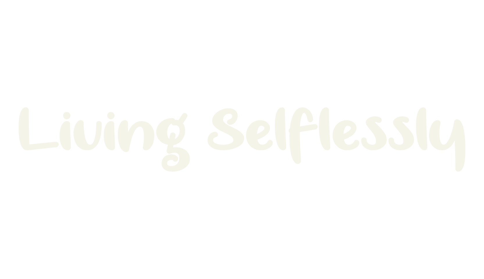 Living Selflessly, handwritten font preview