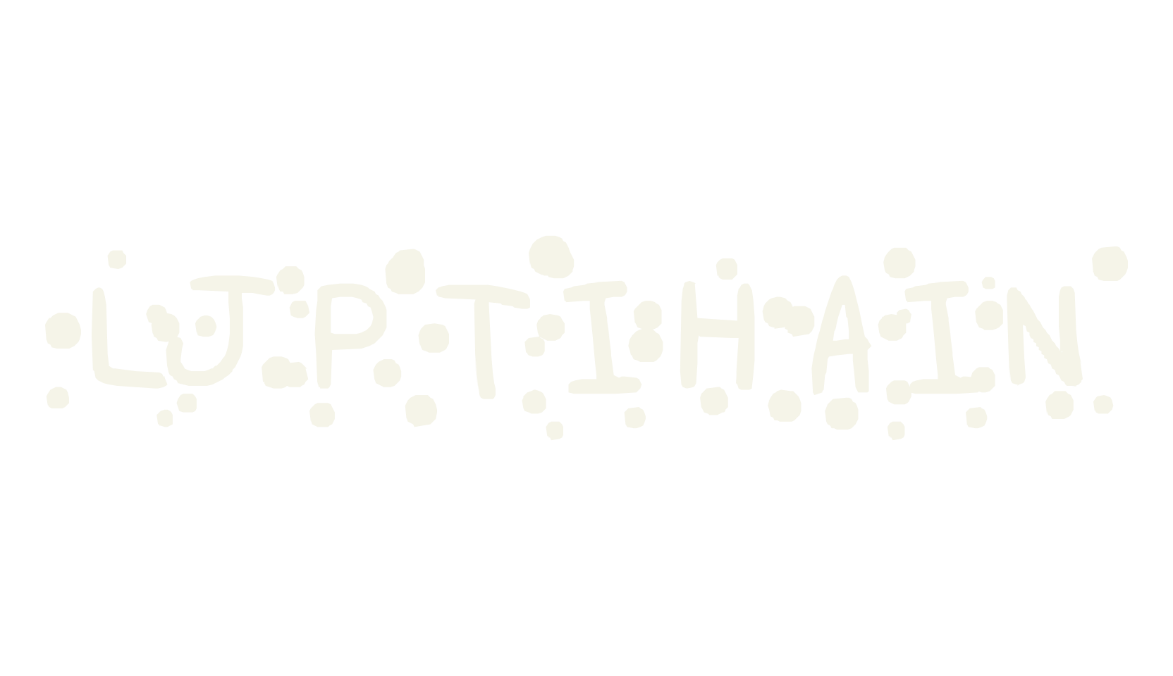 LJPTIHAIN, bubbles font preview