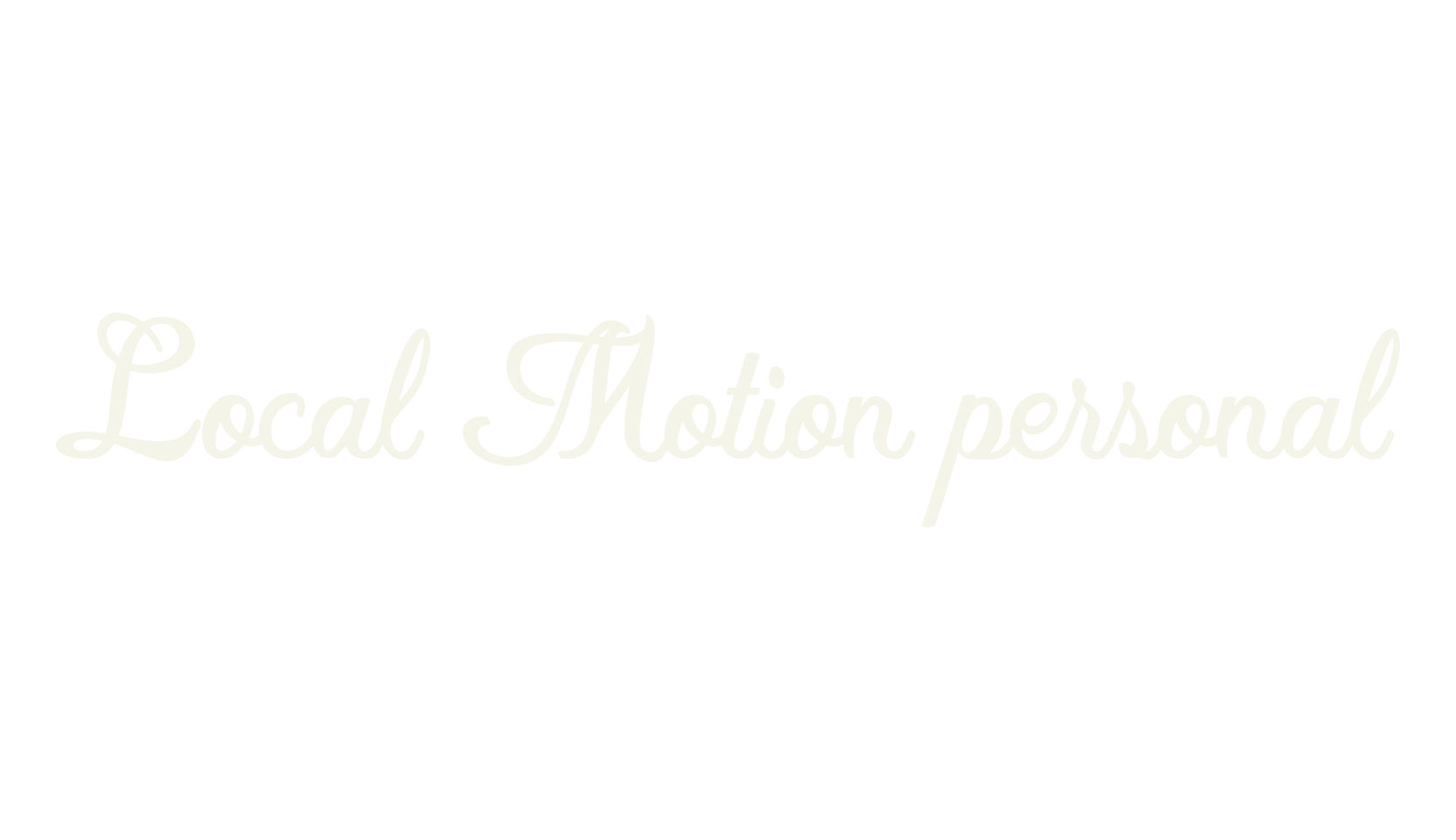 Local Motion personal, fashion script font preview