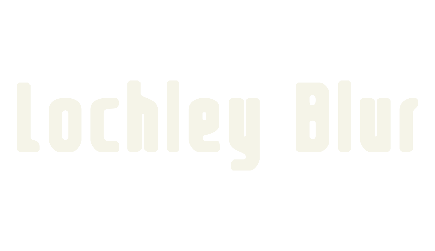 Lochley Blur, modern font preview