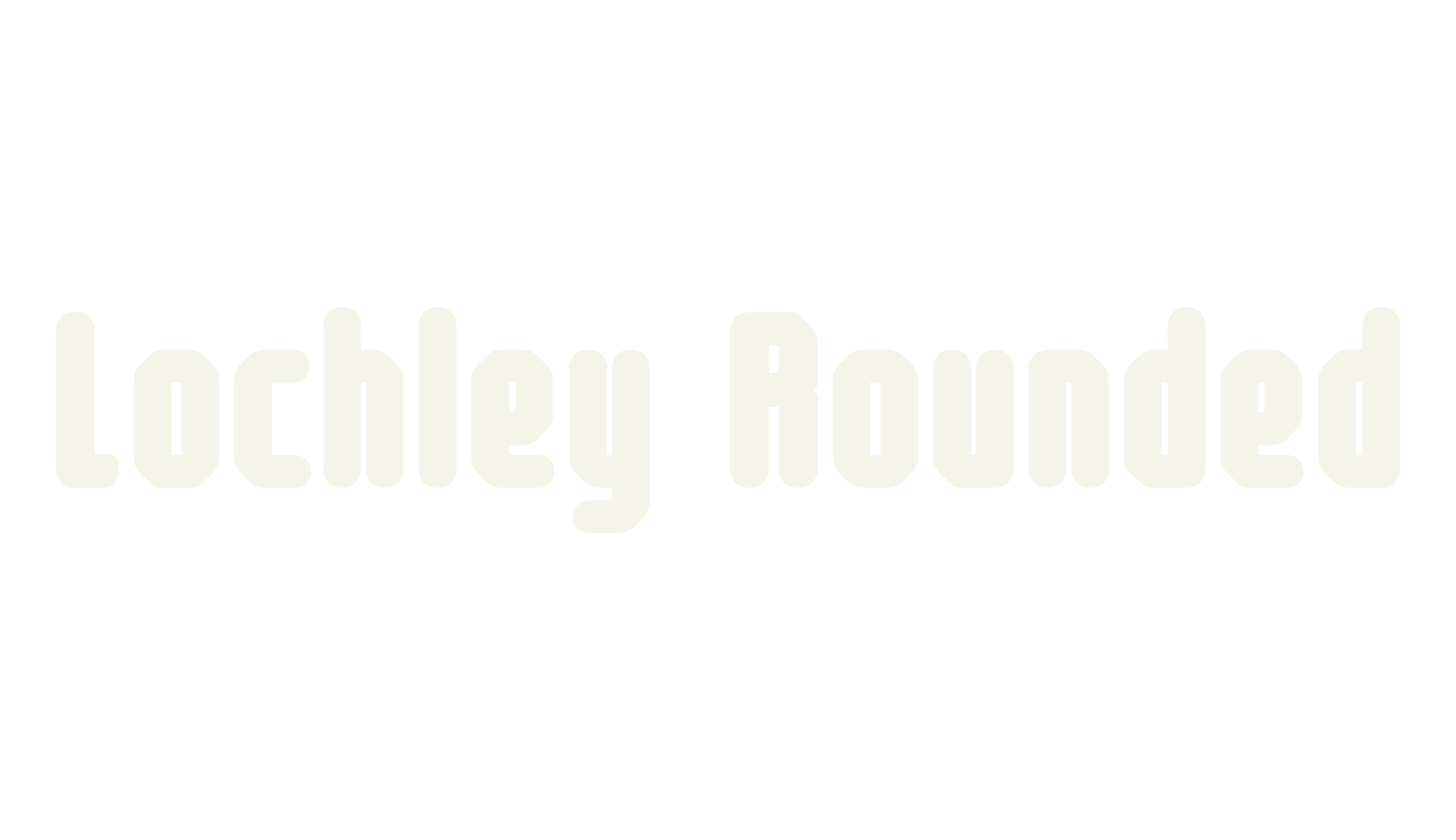 Lochley Rounded, condensed font preview