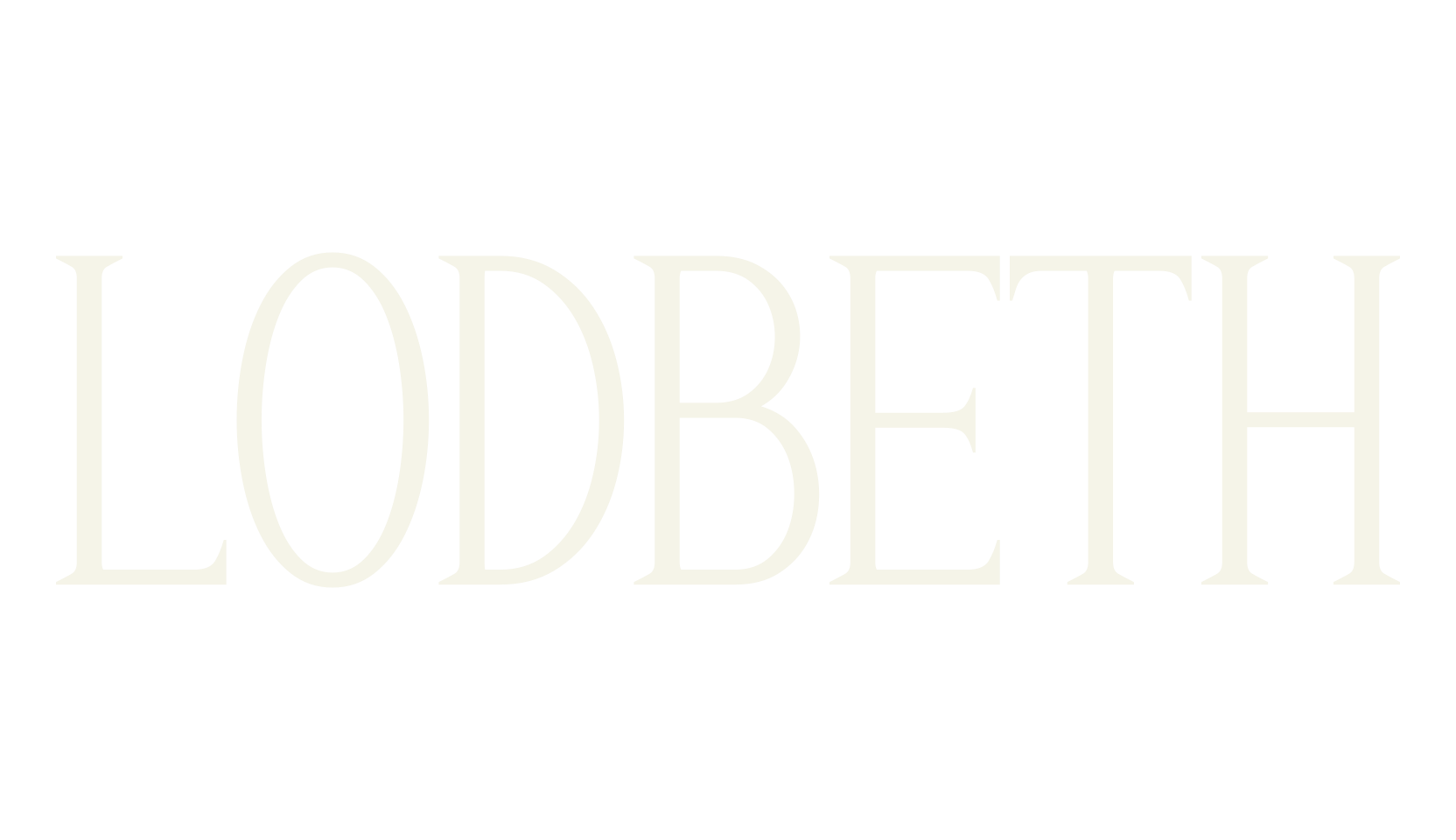 LODBETH, serif font preview