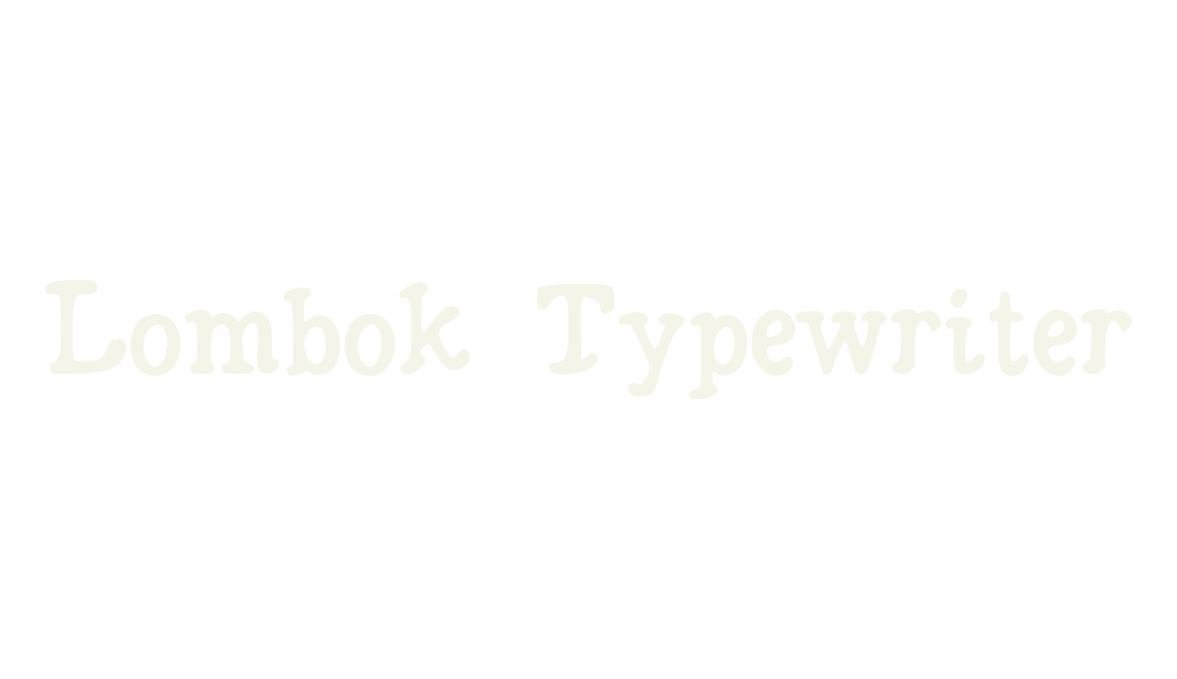 Lombok Typewriter, typewriter font preview