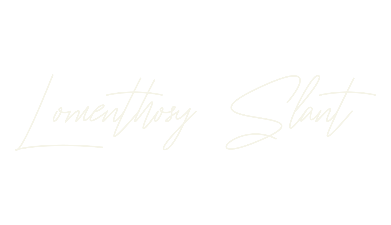 Lomenthosy Slant, italic font preview